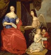 Sir Peter Lely Louise de La Valliere and her children oil painting on canvas
